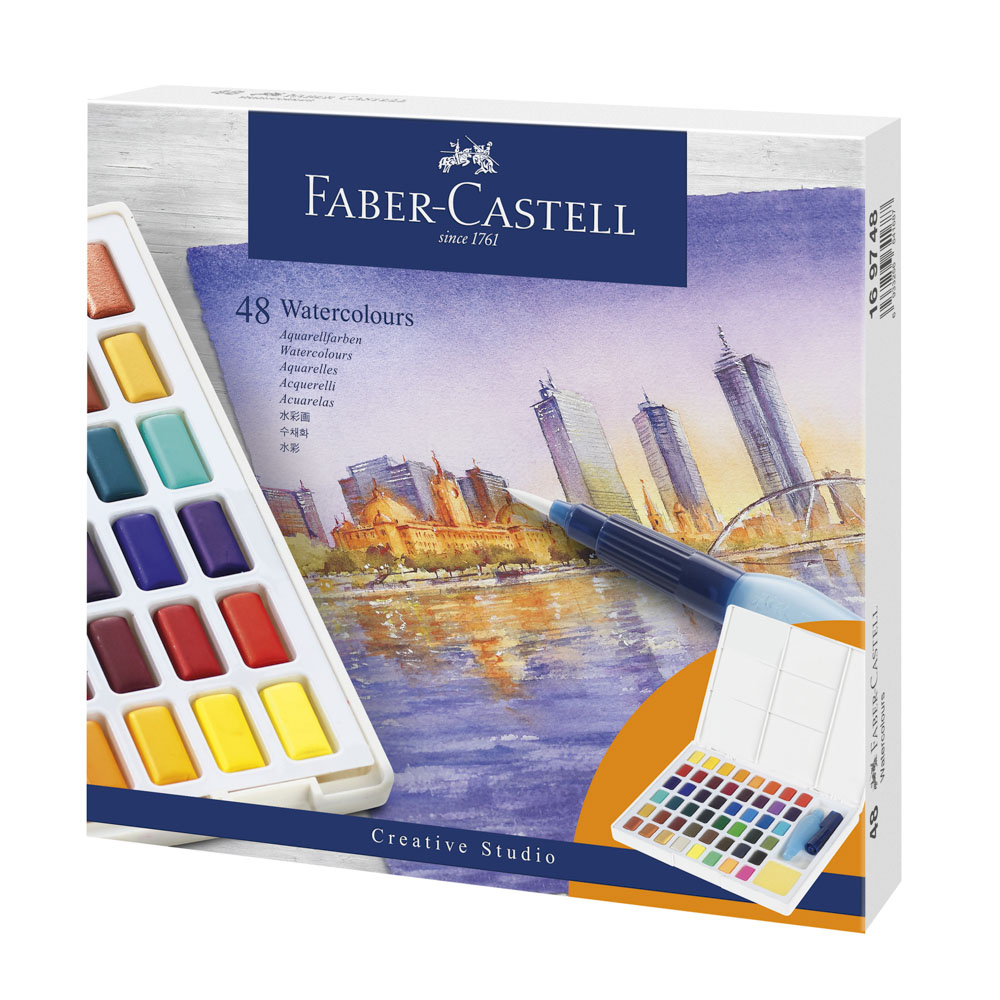 ACUARELA FABER CASTELL PROFESIONAL 169748 48 COLORES