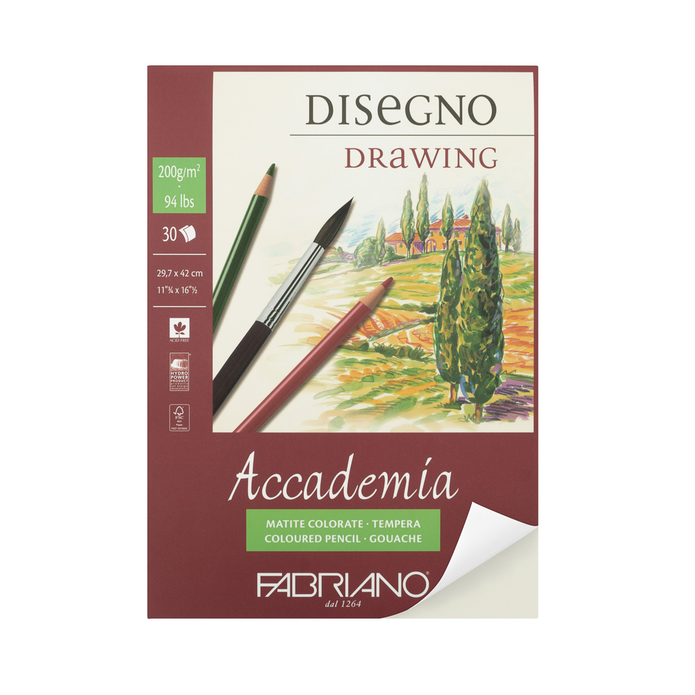 BLOCK ACADEMIA FABRIANO 41202942 30H. 200GR. 11.75X16.5