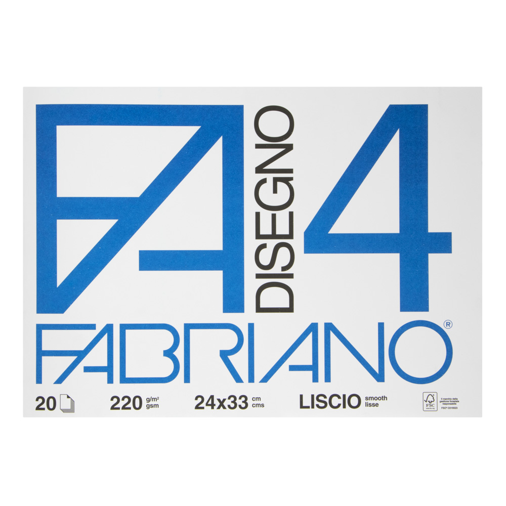 BLOCK DISEGNO FABRIANO 5200597 20H. 220GR. 24X33CMS