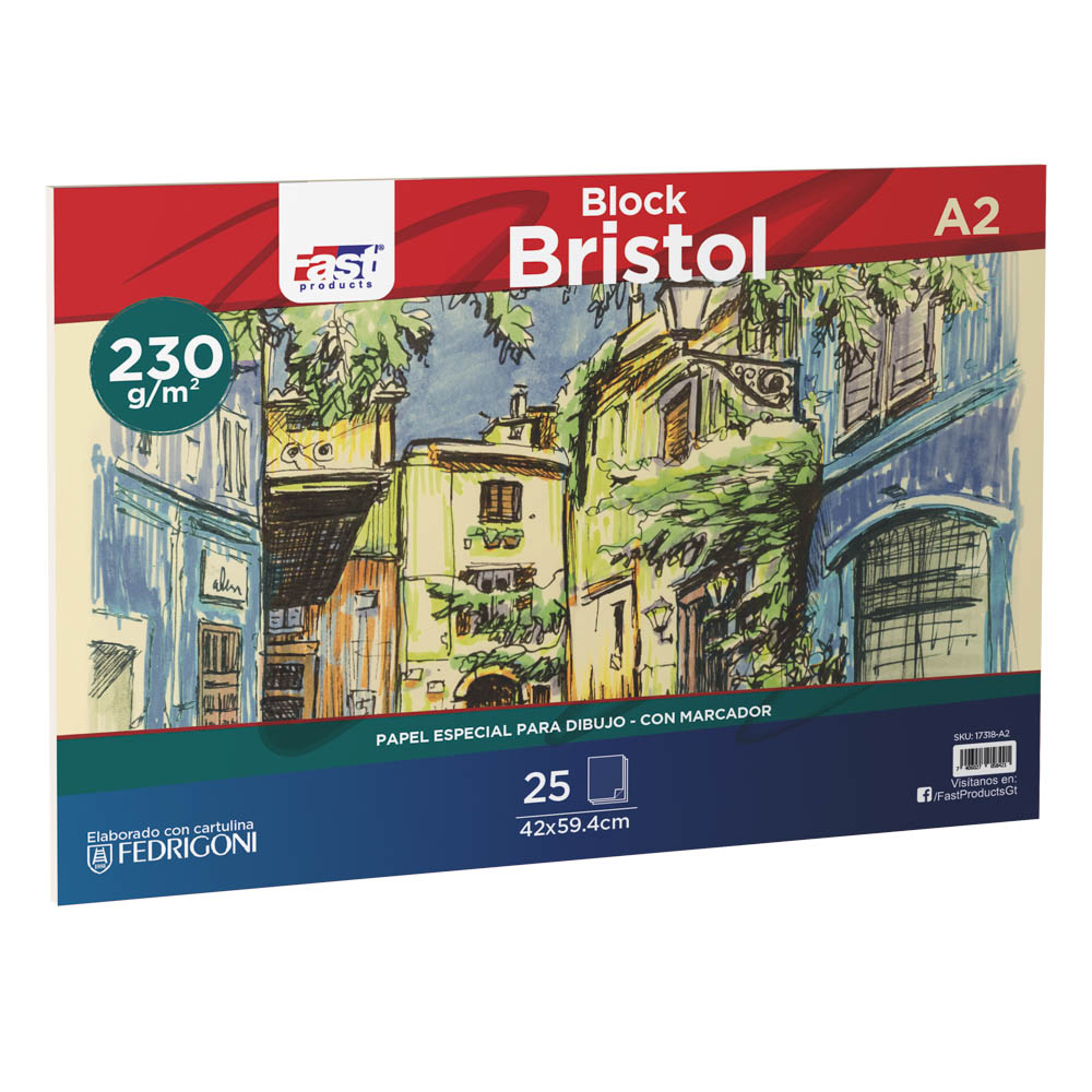 BLOCK BRISTOL FAST 25H. 230GR. A-2