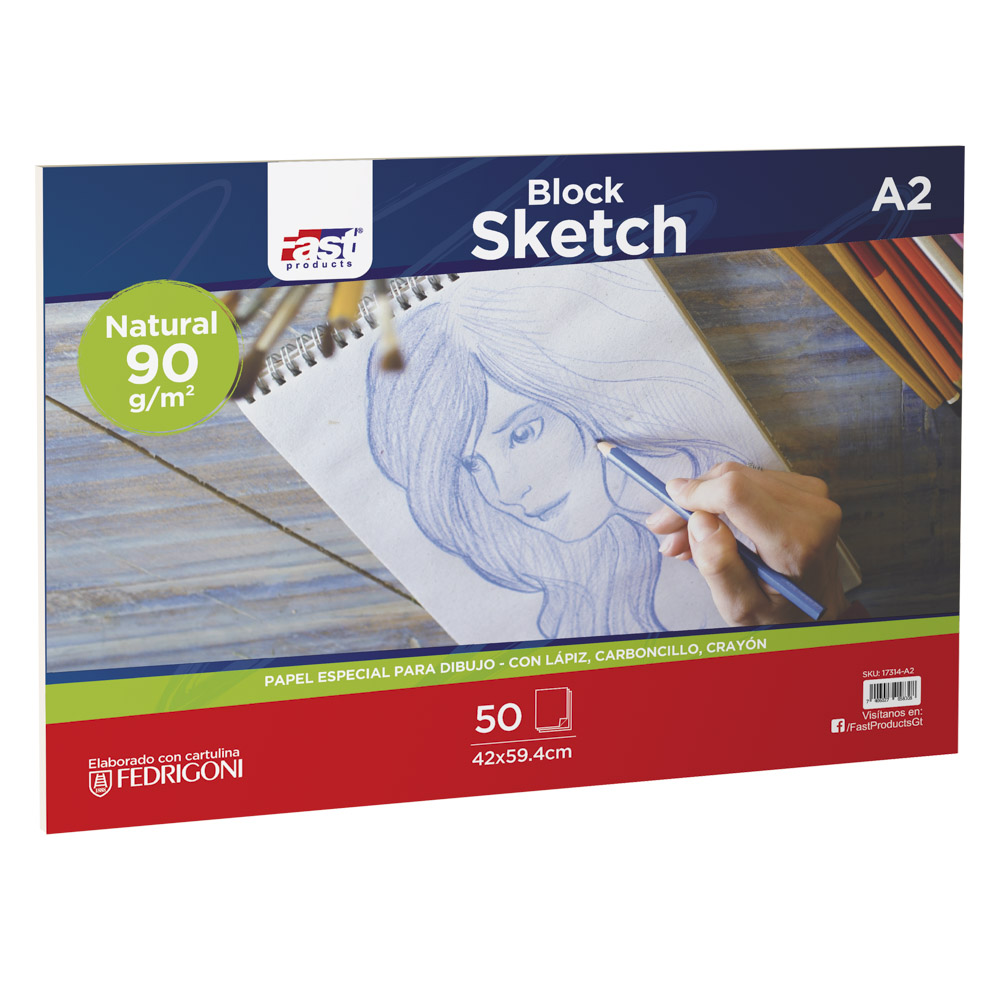 BLOCK SKETCH FAST 50H. 90GR. A-2 NATURAL