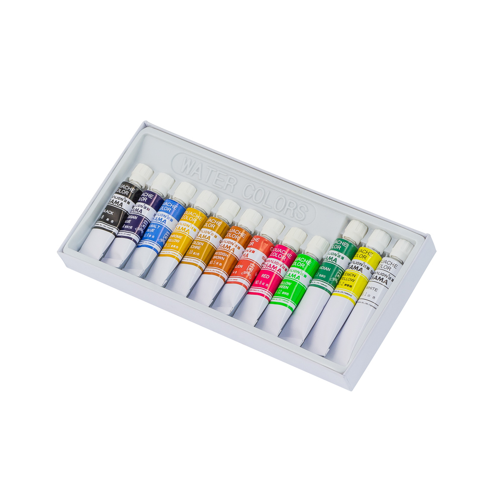 GOUACHE SIMBALION GC-12 ESTUCHE DE 12 COLORES