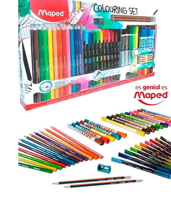 MARCADORES EN ESTUCHE MAPED 984740 COLOURING SET X40 PIEZAS VARIOS