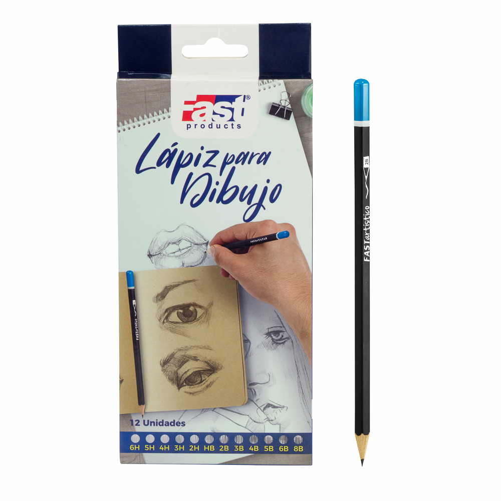 SET DE 12 LAPICES P/DIBUJO FAST