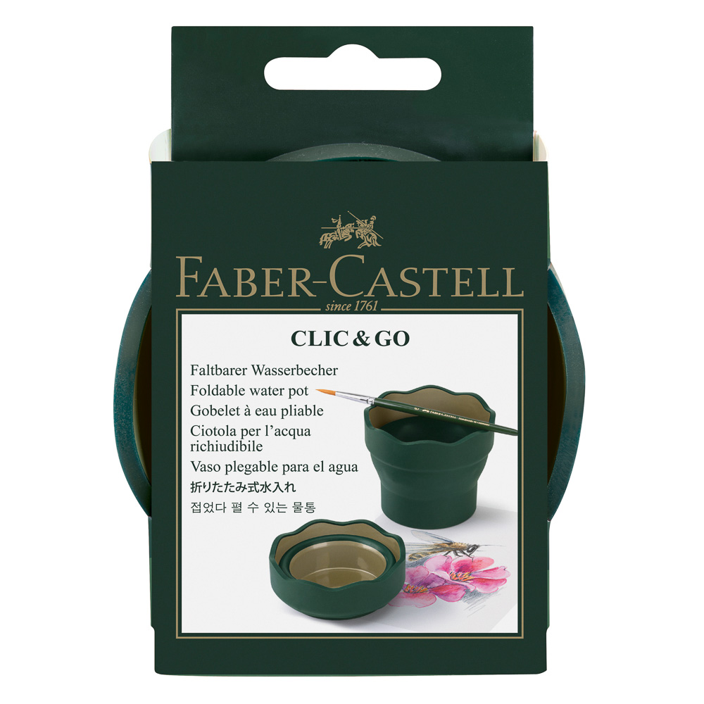 VASO FABER CASTELL 181520 PARA PINCELES CLIC&CO VERDE