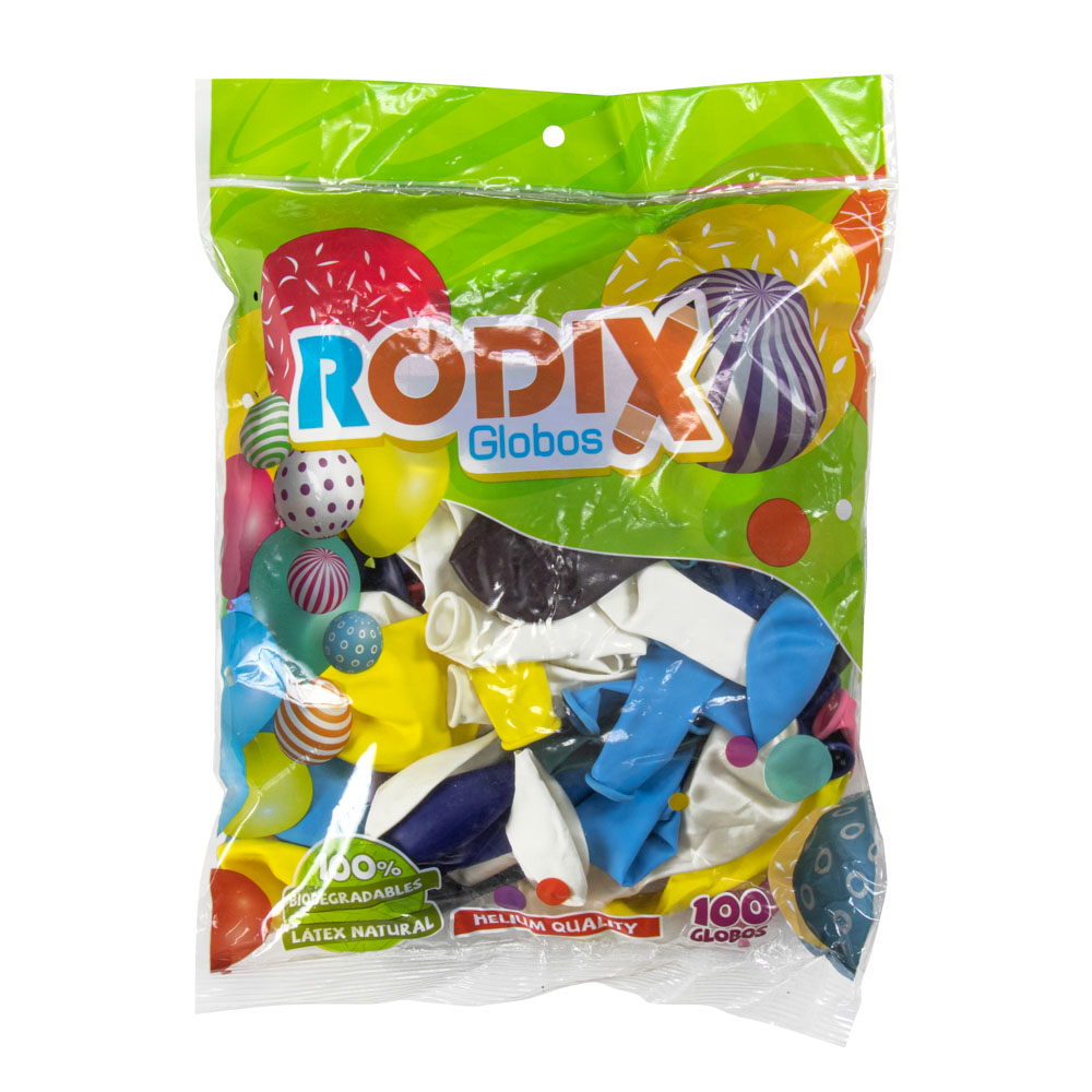 GLOBO RODIX NO. 9 BX100 COLORES SURTIDOS 