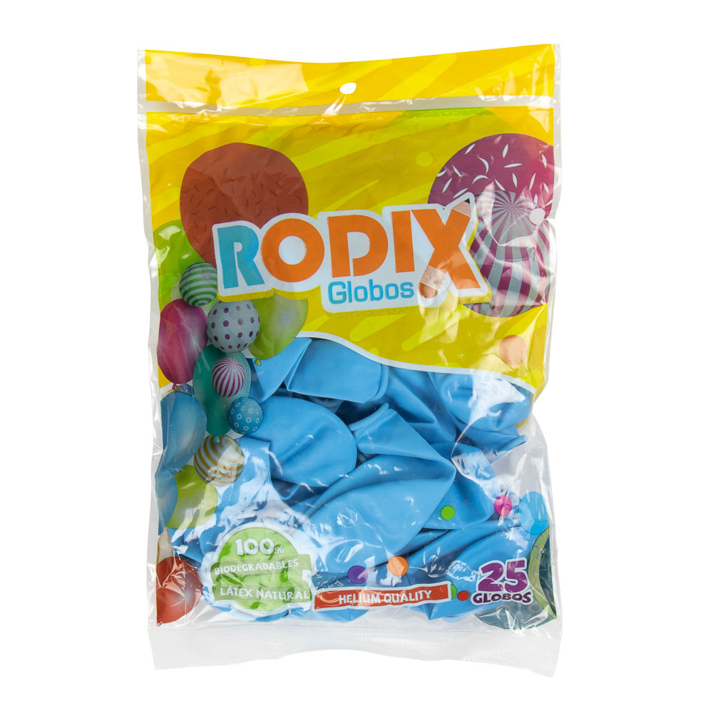 GLOBO RODIX NO. 9 BX25 CELESTE AZUL BEBE