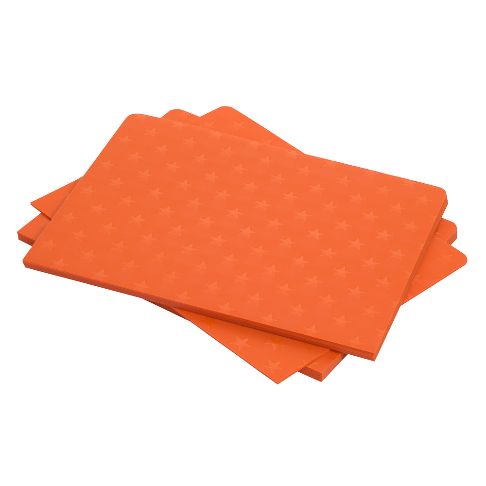 PASTAS P/ENC. GBC ESTRELLA 0.3MM CARTA SOLIDO NARANJA