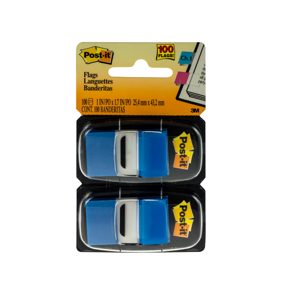 BANDERITAS POST IT 680-BE2 1" X 1.7" 2 X 1 AZUL