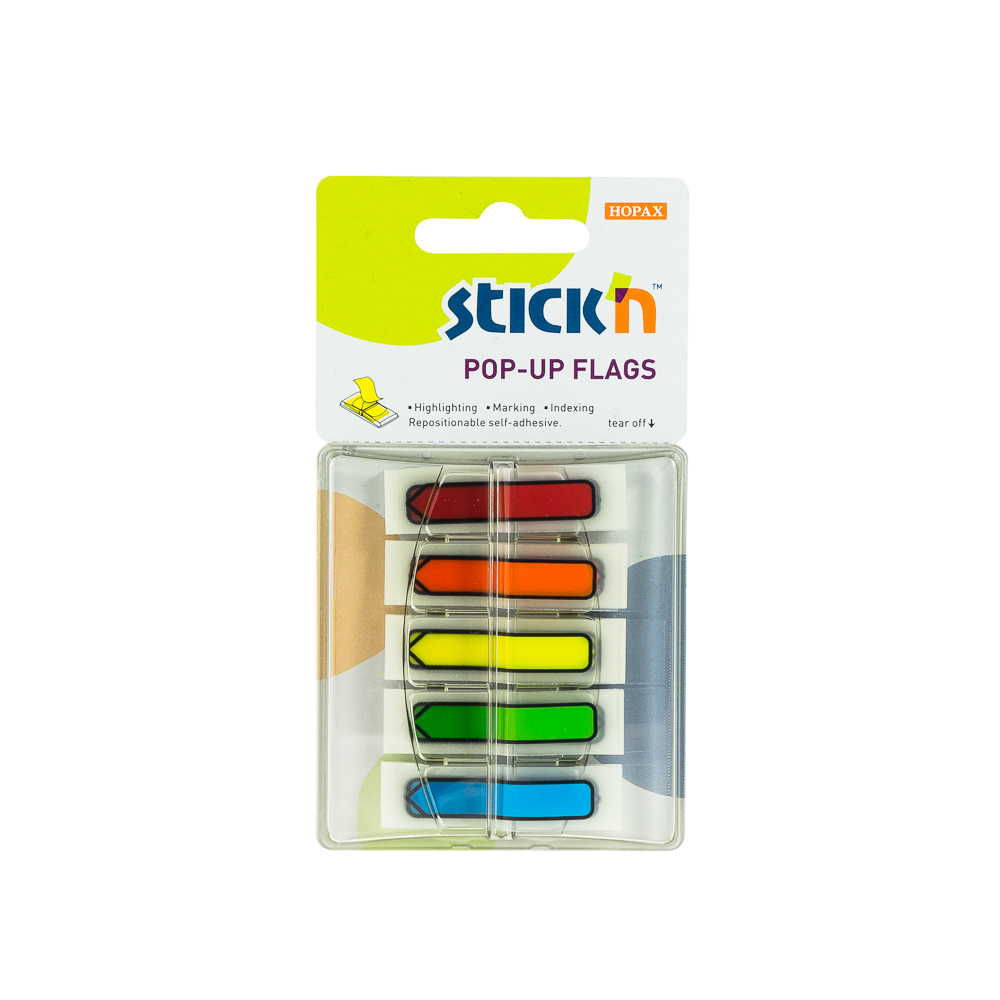 BANDERITAS STICKN 26003 C/DISPENSADOR 5 COLORES