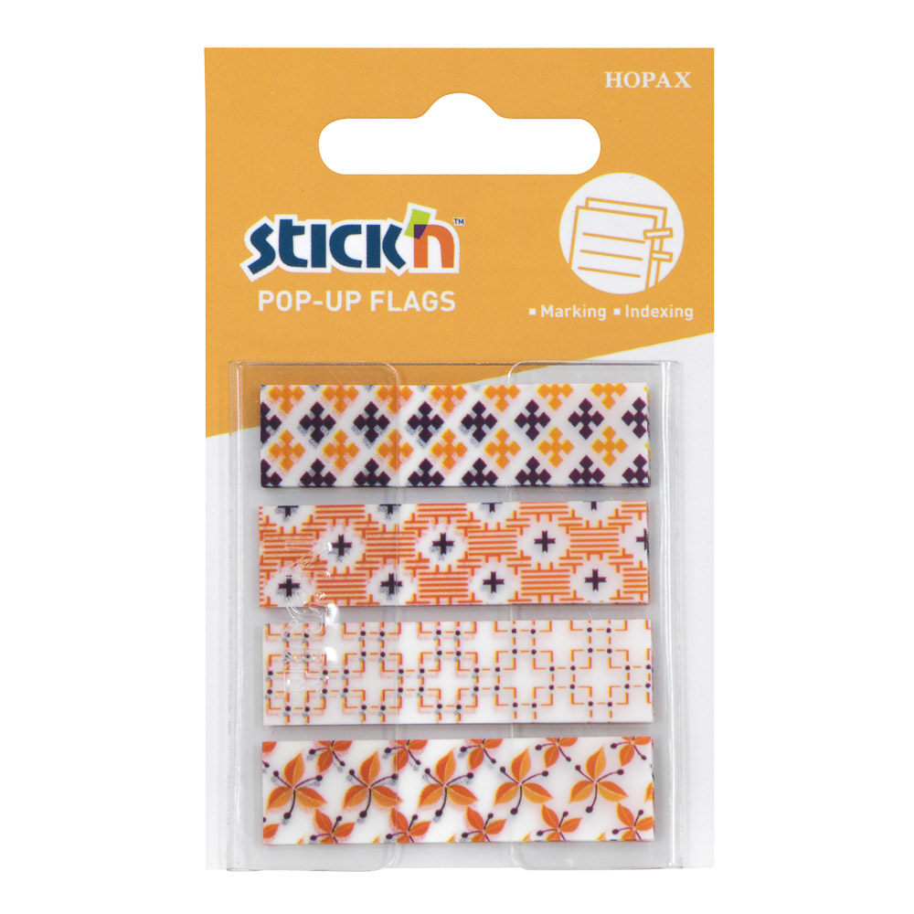 BANDERITAS STICKN 26080 POP UP DISEÑOS NARANJA