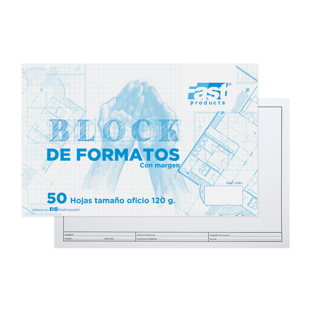 BLOCK FORMATO FAST IMPRESO 120 GRS. OFICIO 50 H.