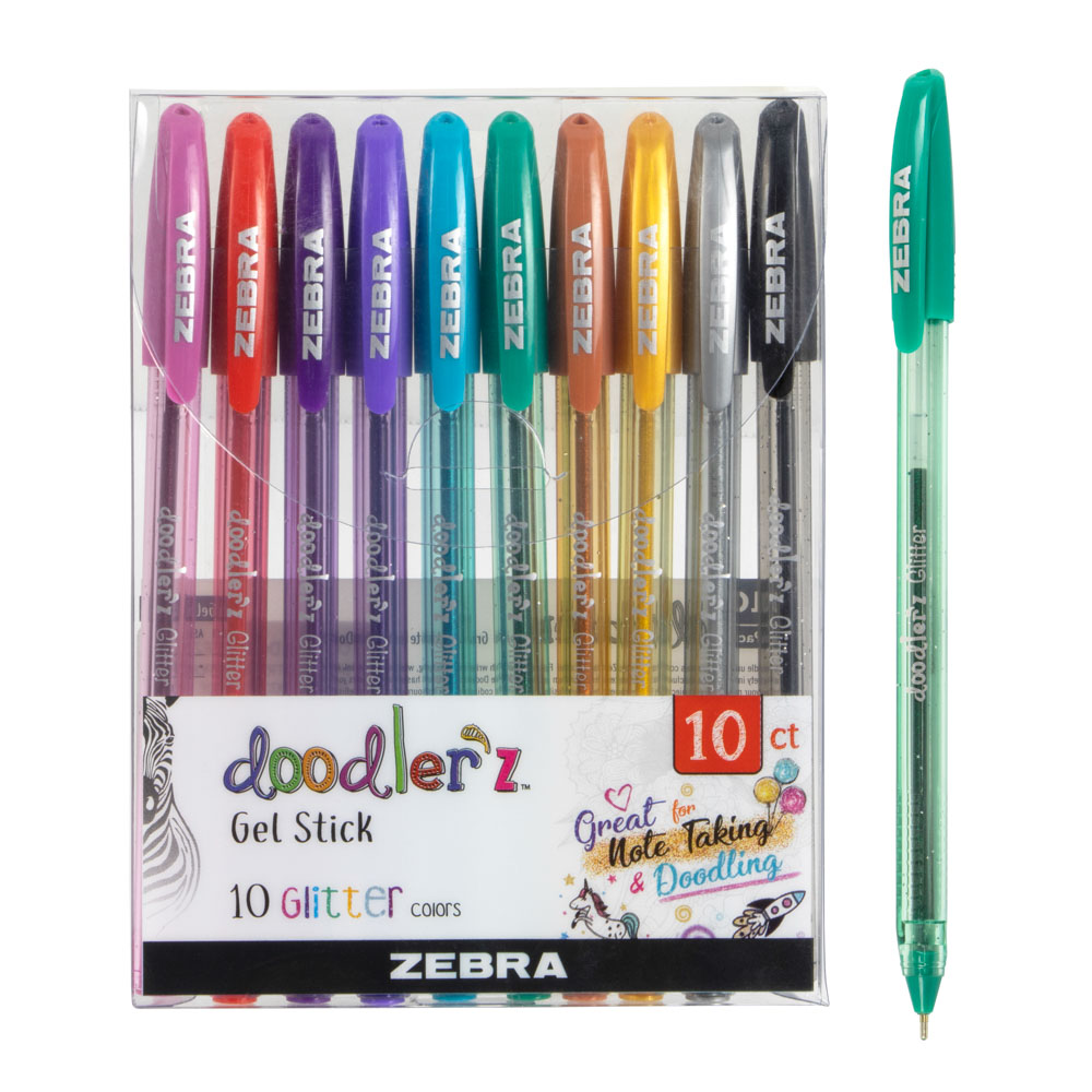 BOLIGRAFO ZEBRA DOODLERS 8917-67 ESTUCHE 10 COL. GLITTER