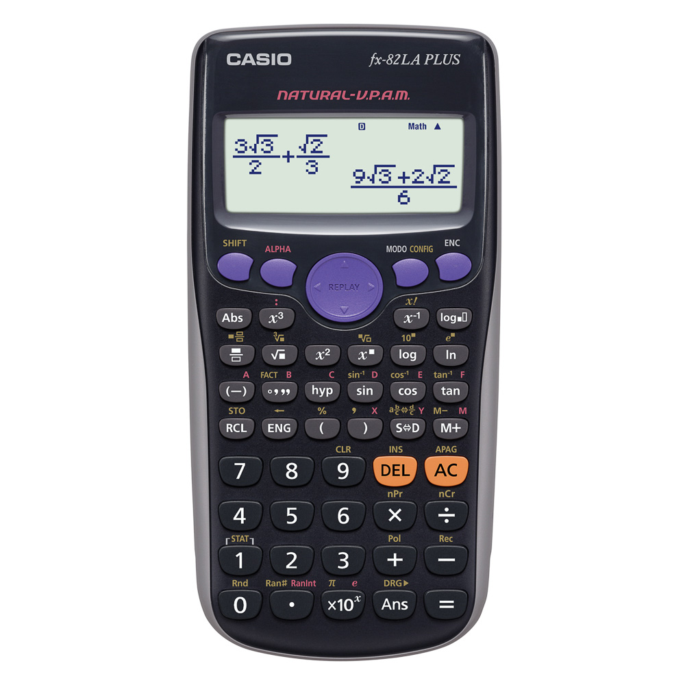 CALCULADORA CIENTIFICA CASIO FX-82LA PLUS-BK 252 FUNCIONES NEGRA