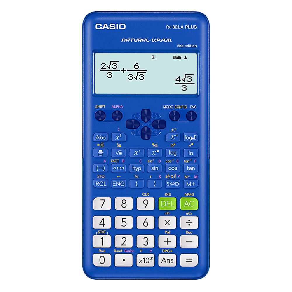 CALCULADORA CIENTIFICA CASIO FX-82LA PLUS-BU/LA PLUS-2-BU 252 FUNC. AZUL