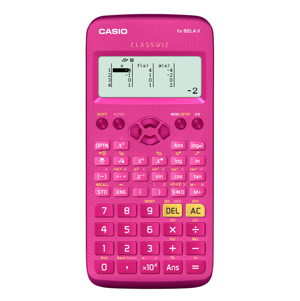 CALCULADORA CIENTIFICA CASIO FX-82LA PLUS-PK/LA PLUS-2-PK 252 FUNC. FUCCIA 