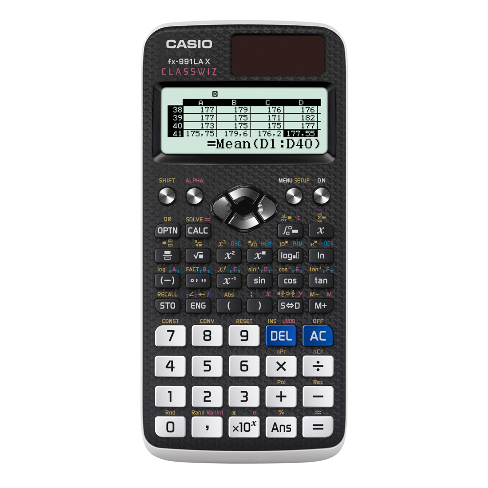 CALCULADORA CIENTIFICA CASIO FX-991LAX-BK-W 552 FUNCIONES