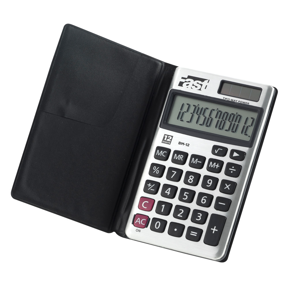 CALCULADORA DE BOLSILLO FAST BM-12 12 DIG.