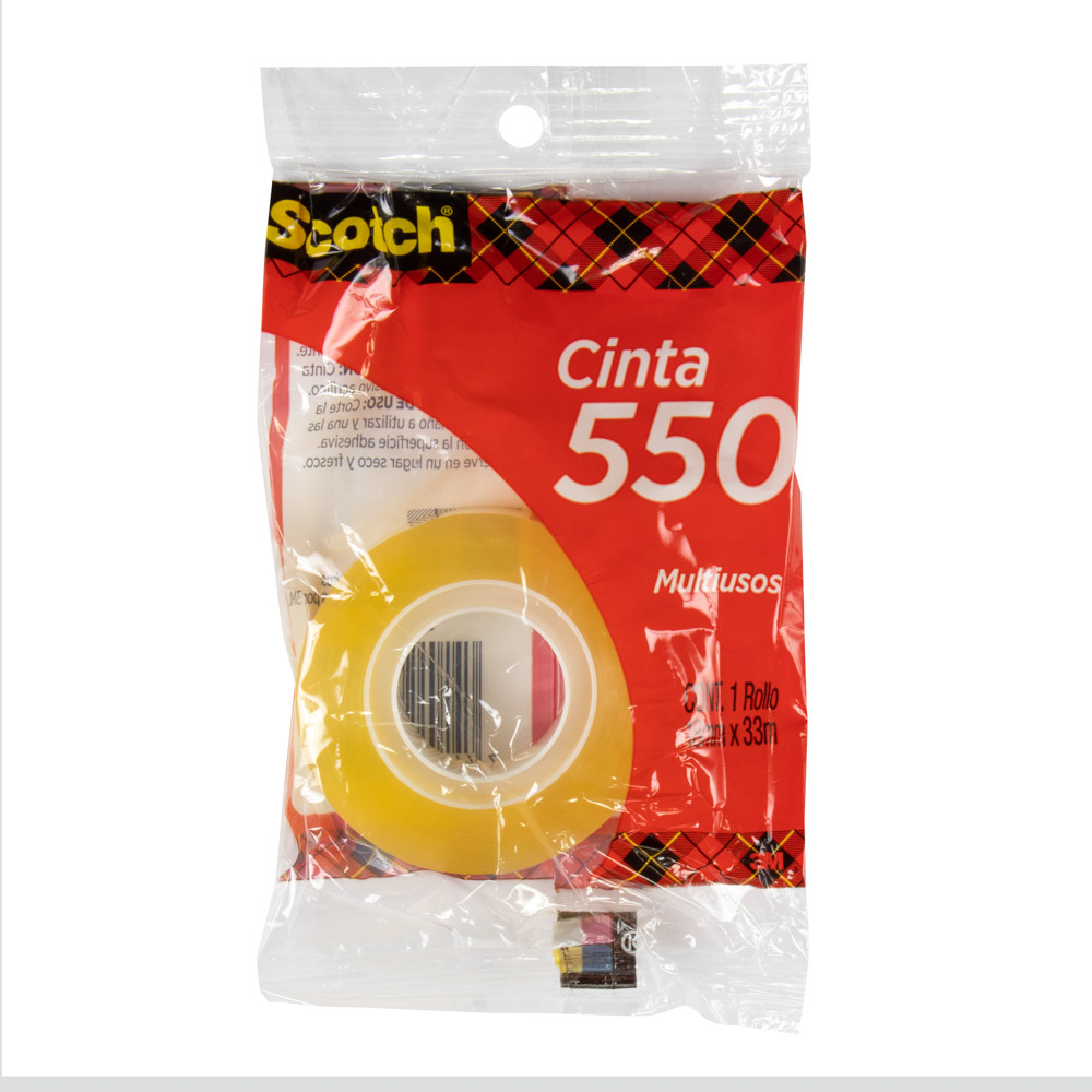 CINTA ADHESIVA SCOTCH 550 18MM X 33M AMARILLA