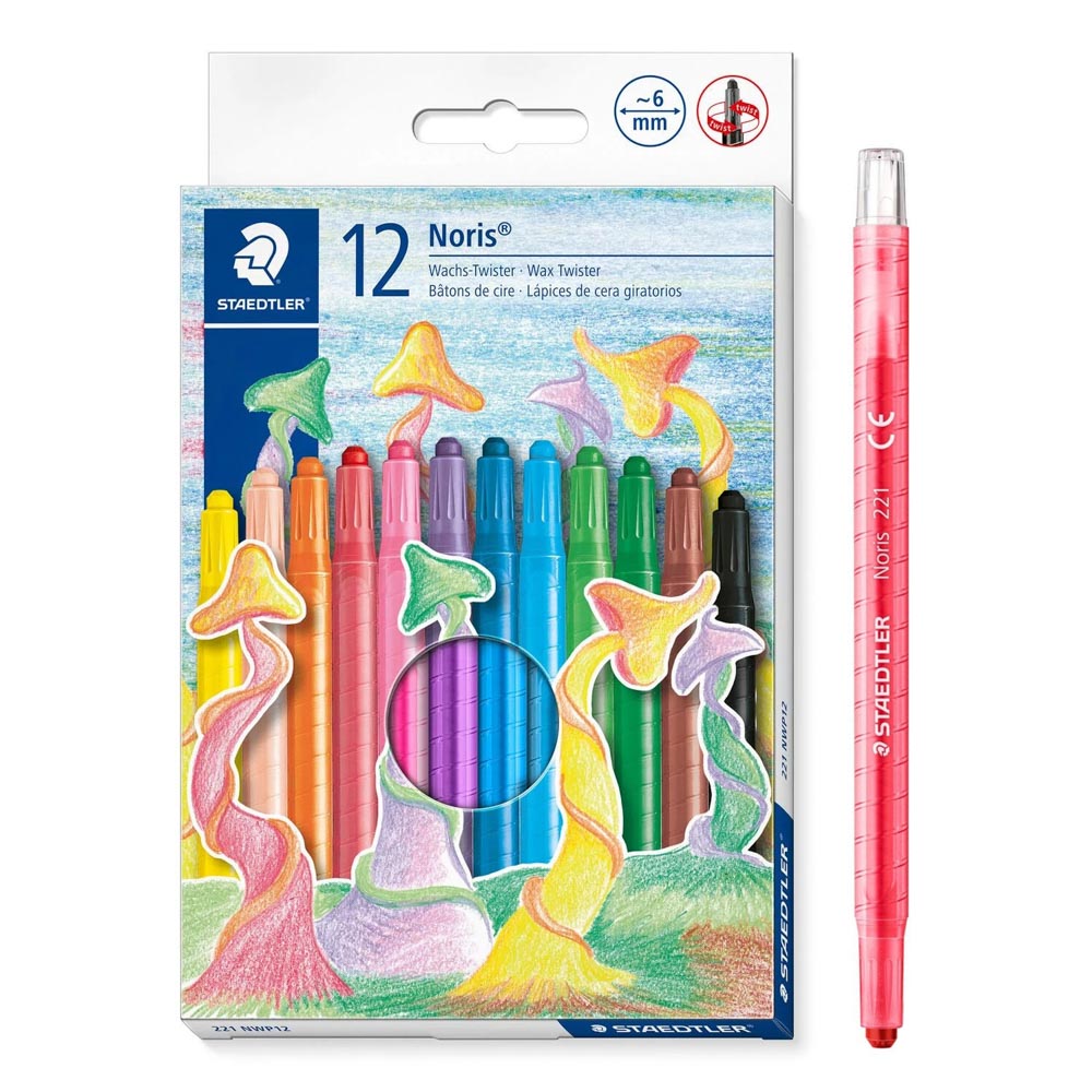 CRAYON DE CERA STAEDTLER 221 GIRABLES 12 COLORES