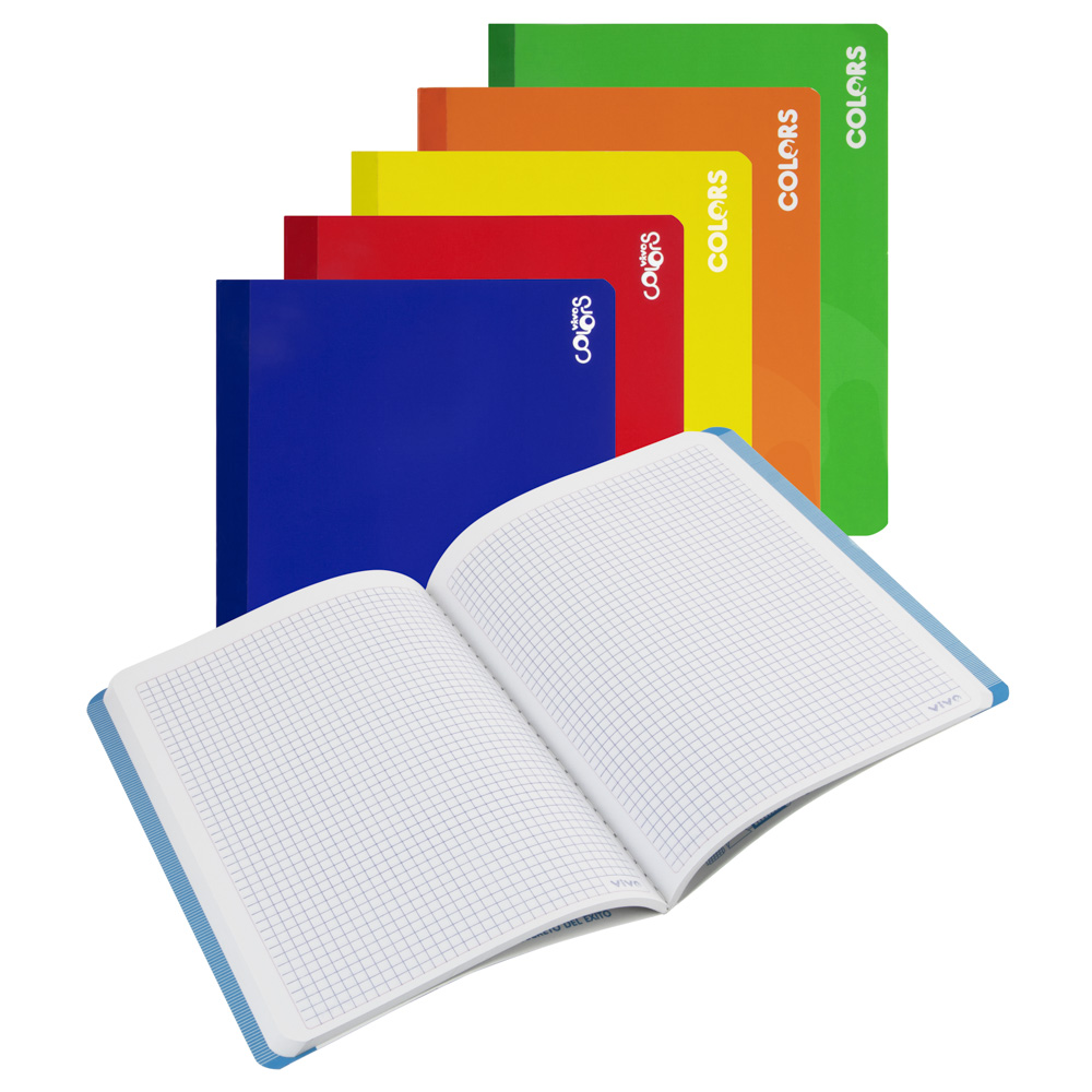 CUADERNO COSIDO VIVO 100H. GRANDE 239989 CUADROS 5MM.