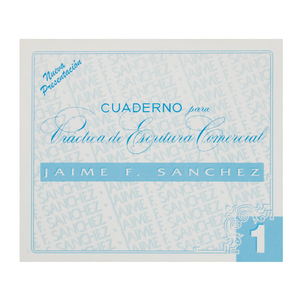 CUADERNO DE CALIGRAFIA JAIME SANCHEZ NO. 1