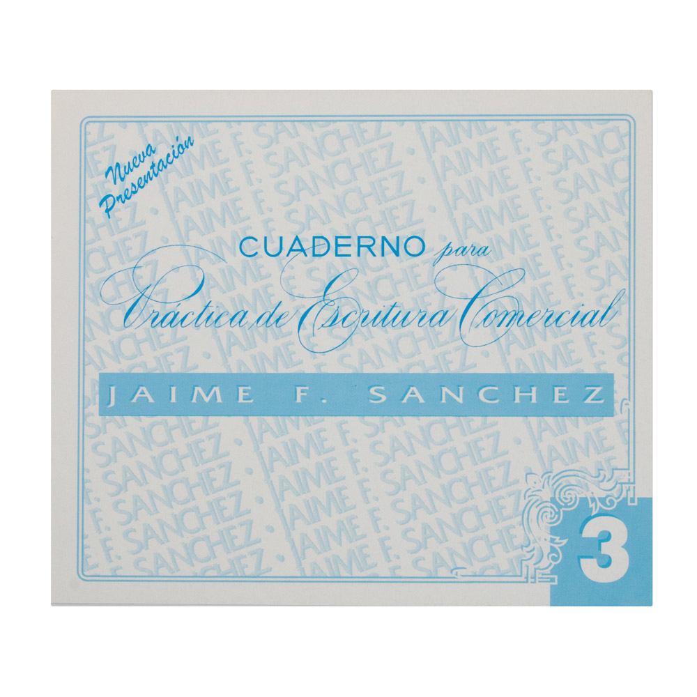 CUADERNO DE CALIGRAFIA JAIME SANCHEZ NO. 3