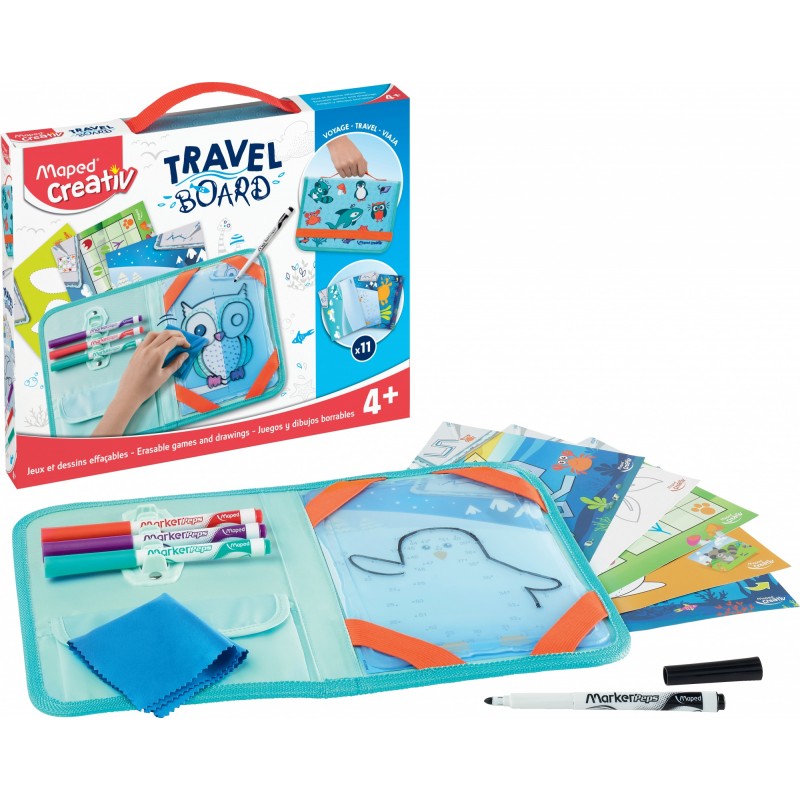 ESTUCHE MAPED 969310 TRAVEL BOARD JUEGOS Y DIBUJOS BORRABLES, VARIOS