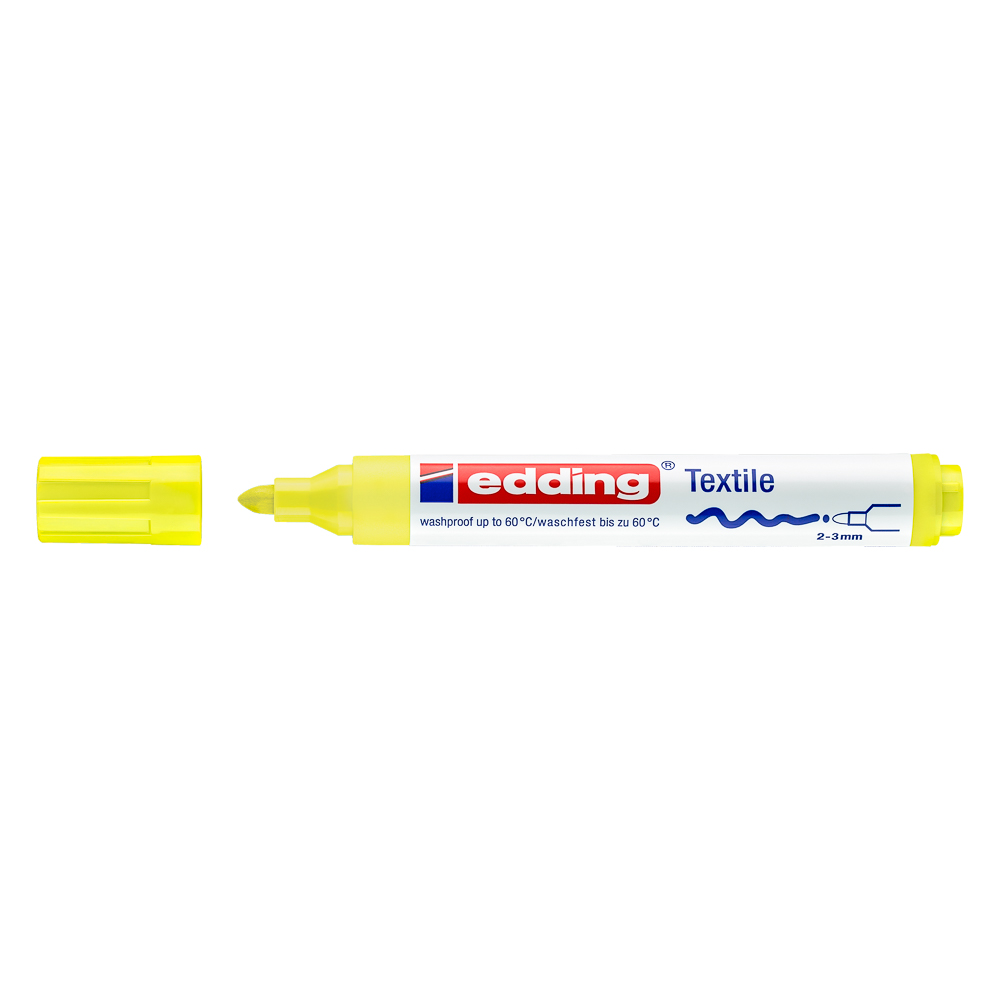 MARCADOR PARA ROPA EDDING 4500 P/REDONDA FLUORESCENTE 65 AMARILLO