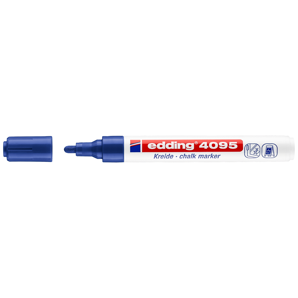 MARCADOR P/VIDRIO EDDING 4095-3 P/REDONDA AZUL