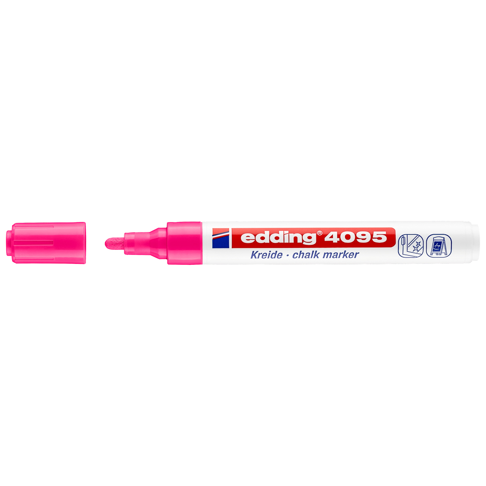 MARCADOR P/VIDRIO EDDING 4095-66 P/REDONDA FLUOR ROSADO