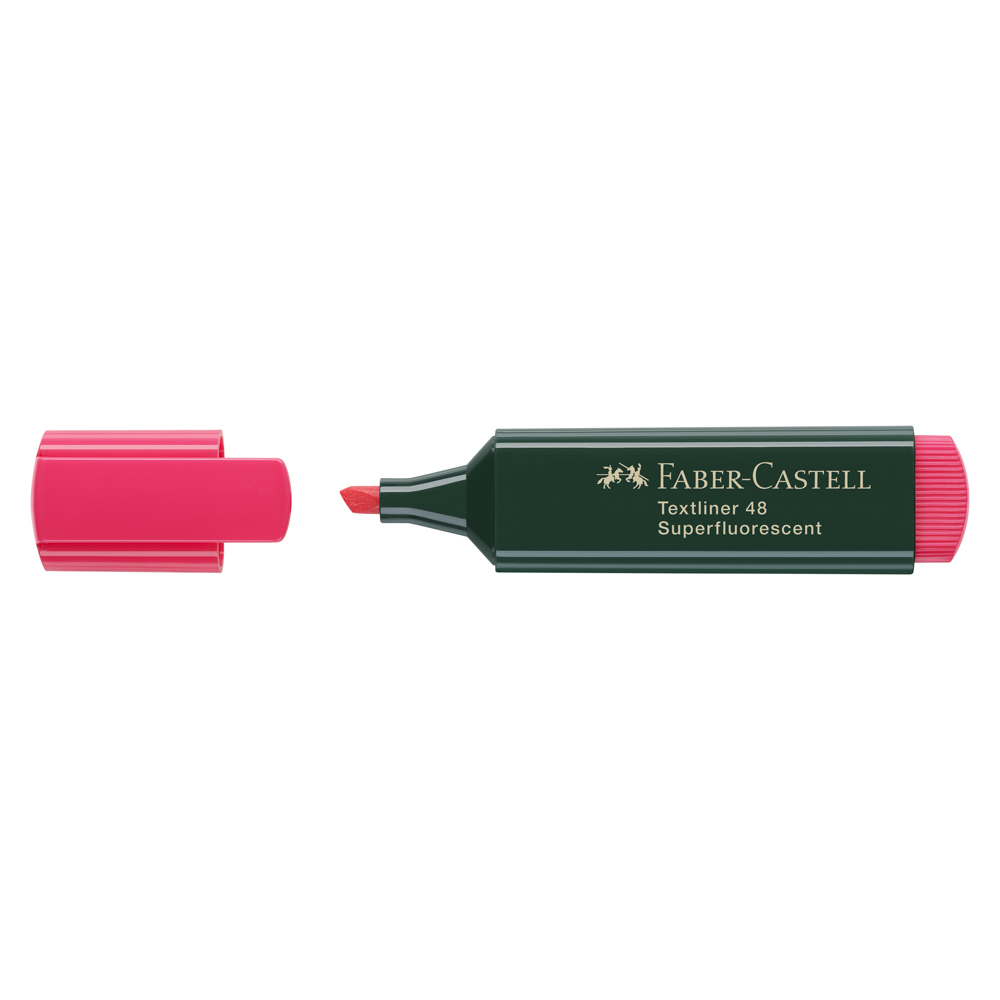 MARCADOR RESALTADOR FABER CASTELL 48-21 ROJO