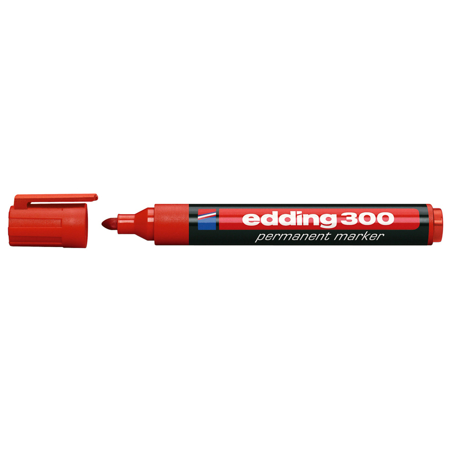 MARCADOR PERMANENTE EDDING 300 P/REDONDA ROJO