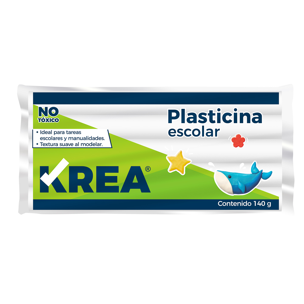 PLASTICINA KREA MARQUETA 140 GRAMOS BLANCO