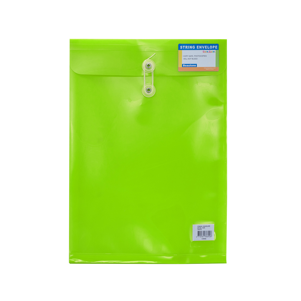 SOBRE PLASTICO BEAUTONE PITA OFICIO 3669-3 CORE OPAQUE VERDE (10X25)