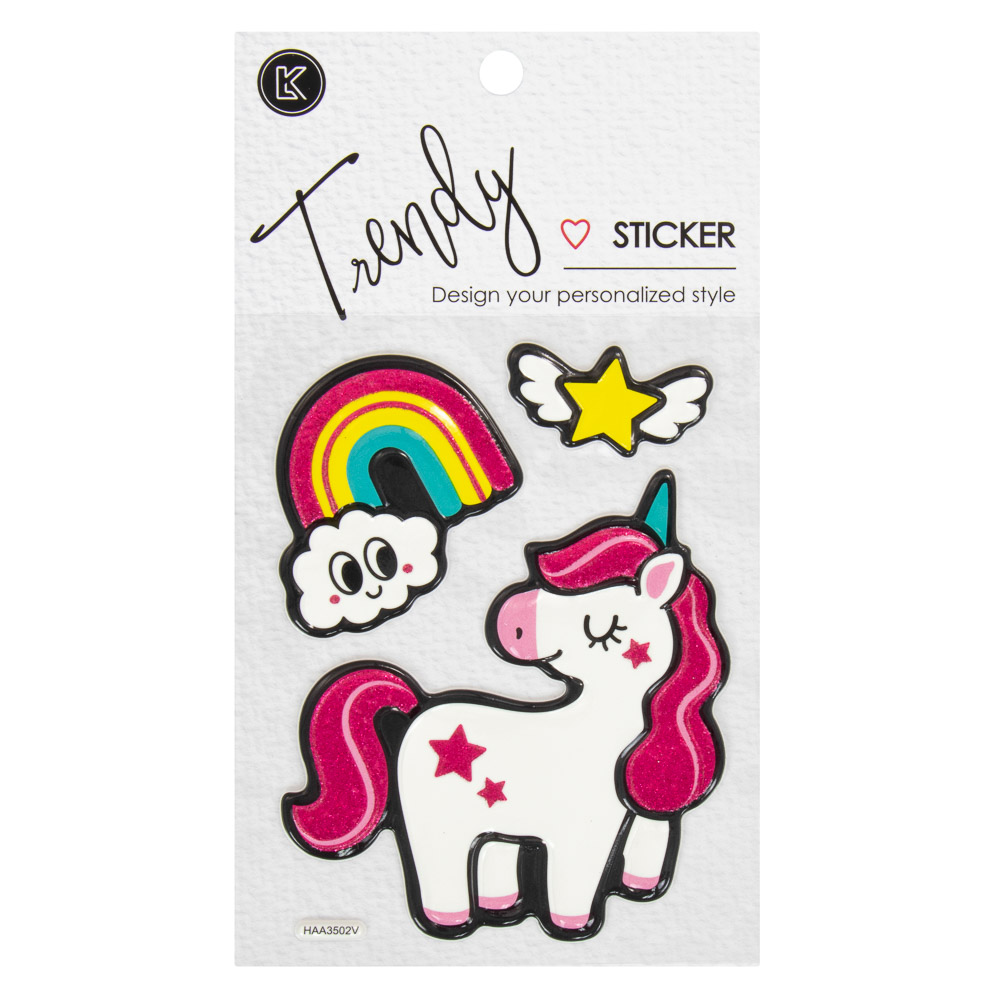 STICKERS LK HAA3502 TRENDY UNICORNIO NUBE