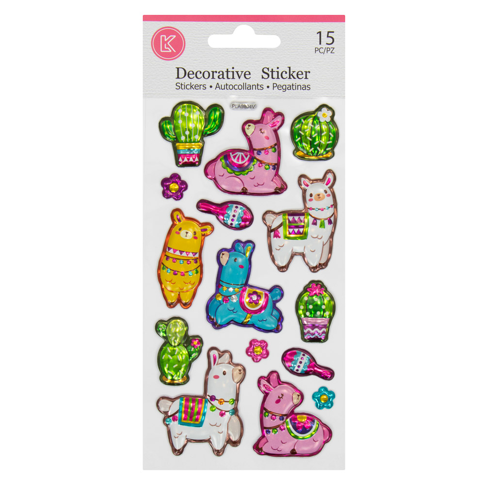 STICKERS LK PLA9804V LLAMAS