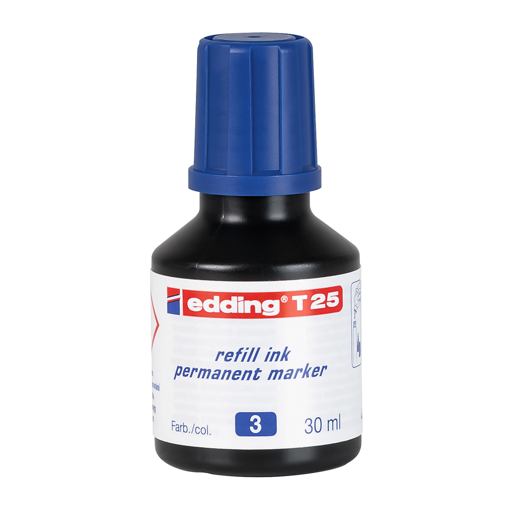 TINTA PERMANENTE EDDING T-25 DE 30 ML. AZUL