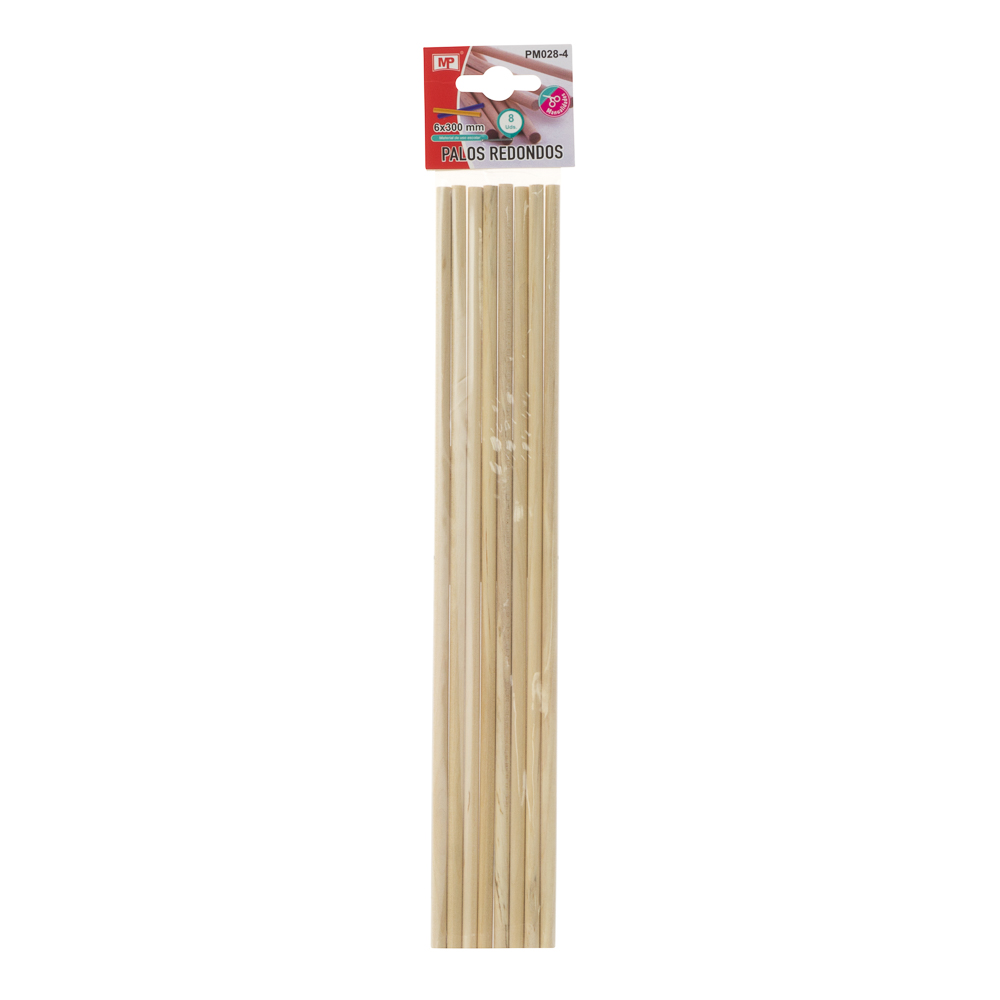 PALOS DE MADERA MP PM028-4 BX8 6MM X 30CM (24X12)