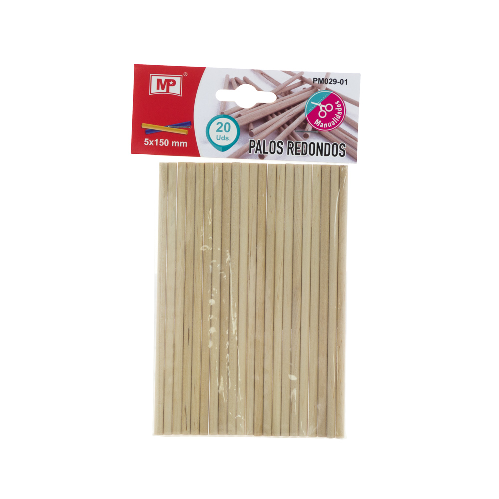 PALOS DE MADERA MP PM029-01 PX20 5MM X 15CM NATURAL