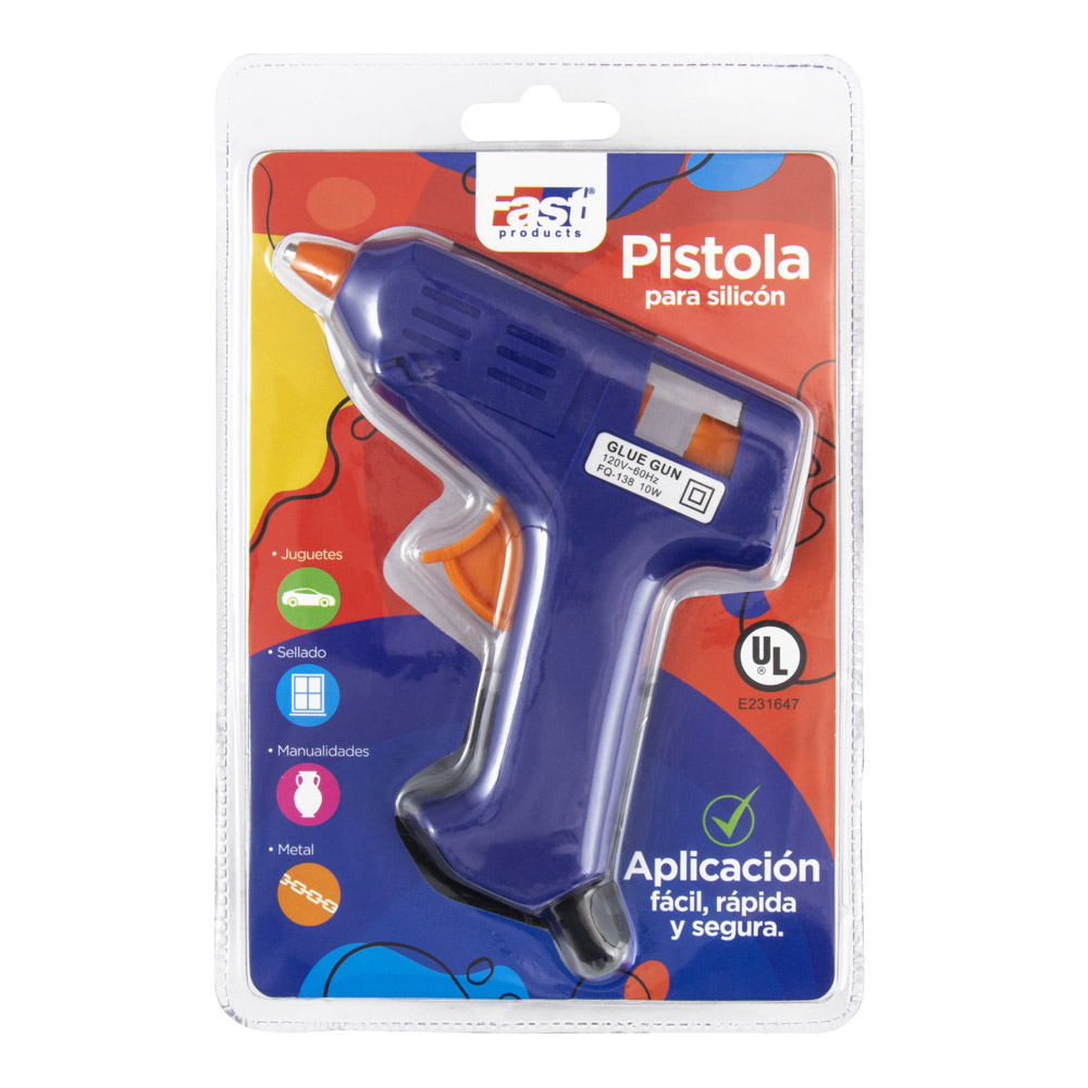 PISTOLA PARA SILICON FAST FL-138 PEQUEÑA 10W AZUL 