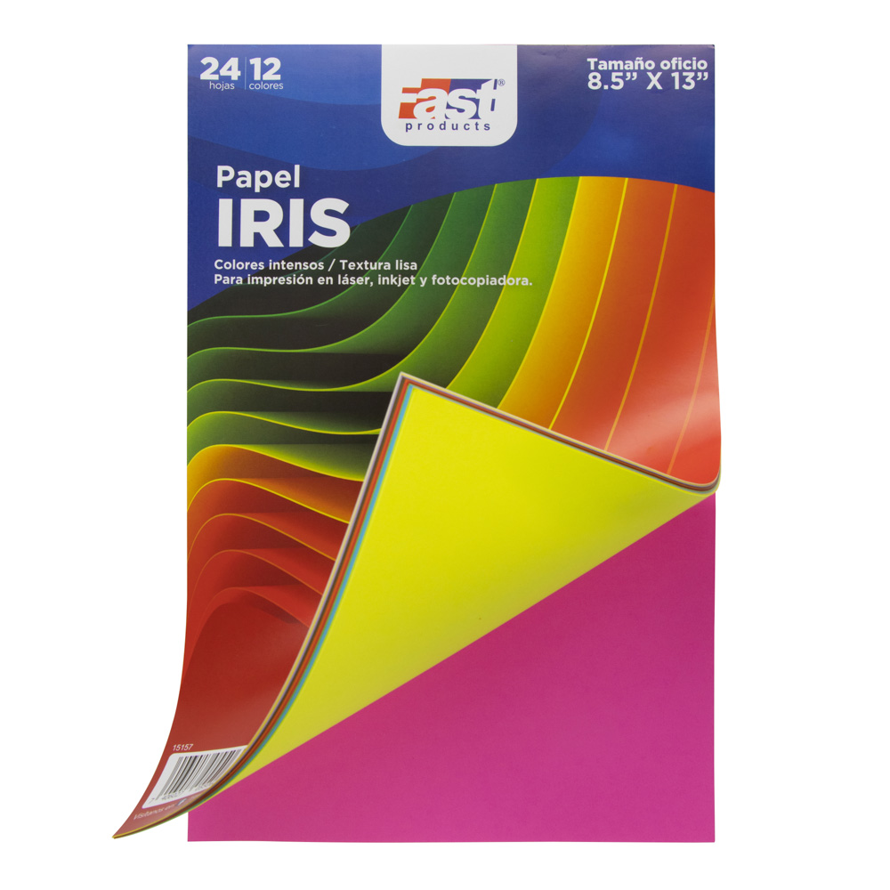 BLOCK PAPEL IRIS FAST 80 GRS. OFICIO 24H. 12COL.