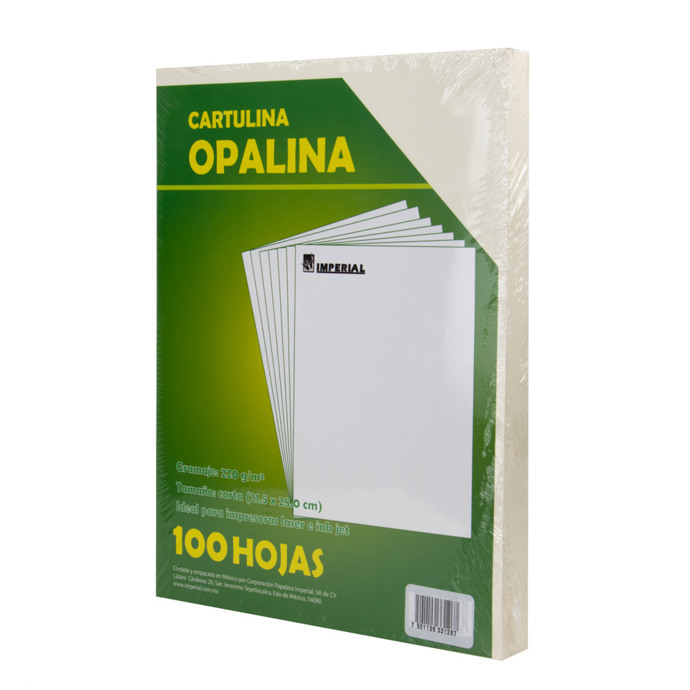 CARTULINA OPALINA IMPERIAL 220GR PX100 CARTA CREMA