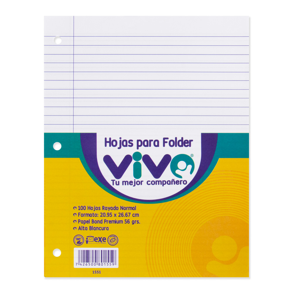 HOJAS CARTA PACASA BX100 RAYADAS 