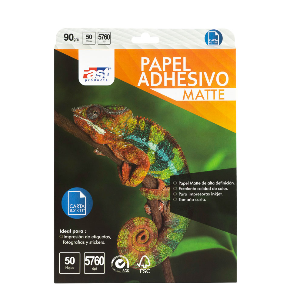 PAPEL ADHESIVO FAST CX50 CARTA 90 GRS MATTE