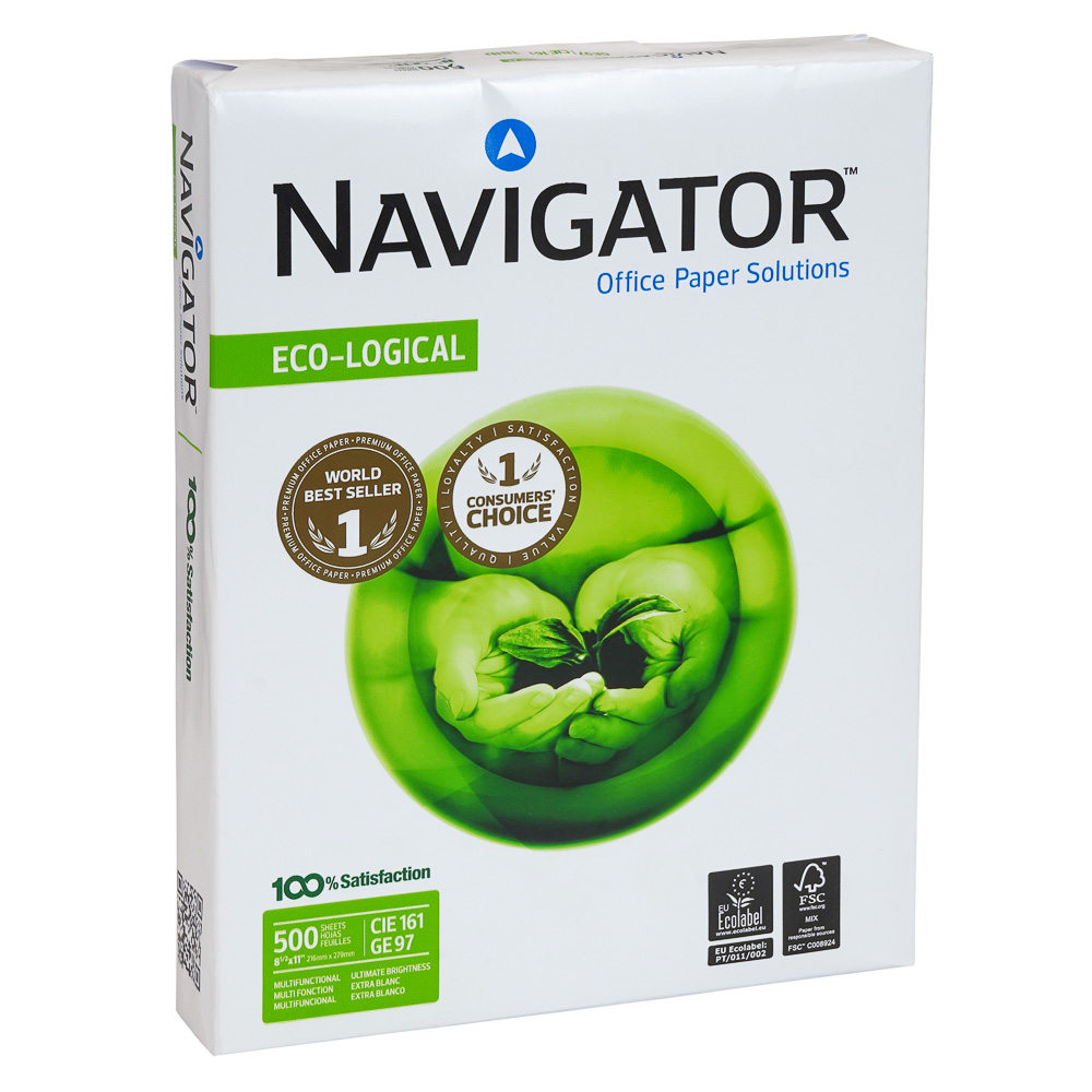 PAPEL BOND P/FOTOCOPIADORA NAVIGATOR ECOLOGICO 70 GRS. RESMA CARTA