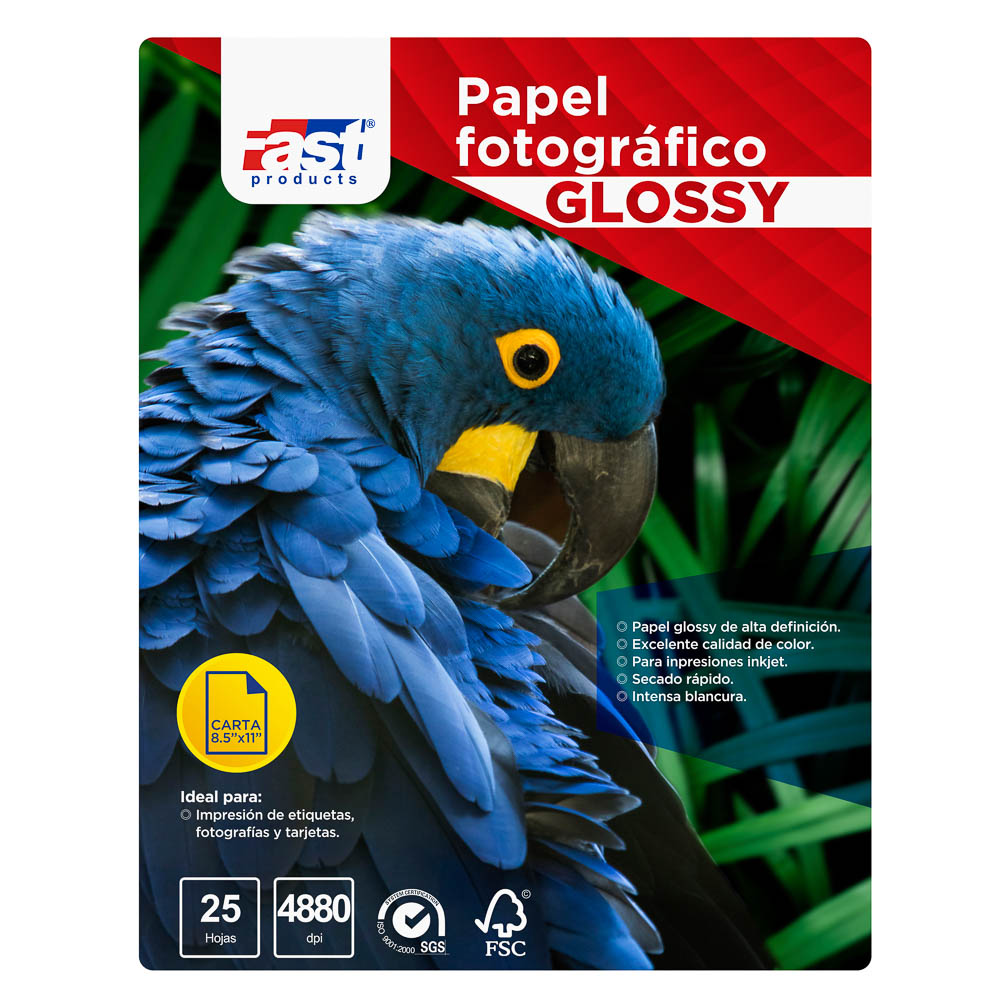 PAPEL FOTOGRAFICO FAST CX25 CARTA 200GRS GLOSSY