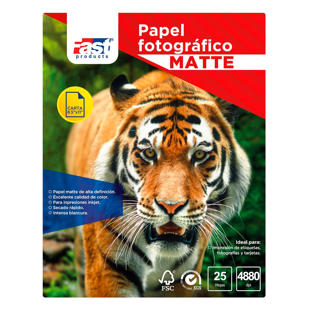 PAPEL FOTOGRAFICO FAST CX25 CARTA 200GRS MATTE