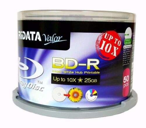 BLU RAY IMPRIMIBLE RIDATA 10X 25GB  50 UNIDADES