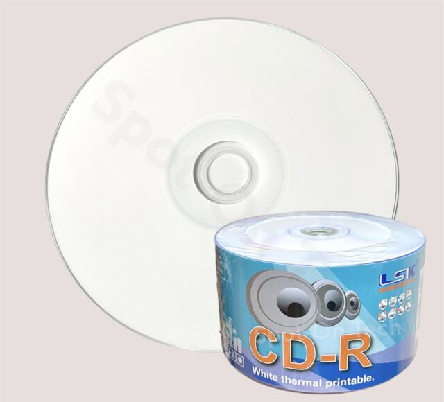 CD-R IMPRIMIBLE LSK 52X 700MB 80 MIN 50 UNIDADES